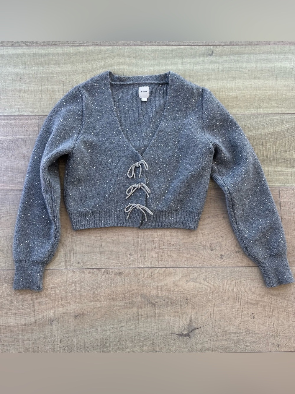 Maeve Sparkle Bow Cardigan